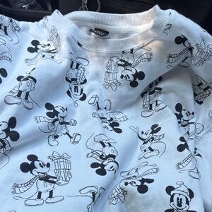 Disney Black and White Mickey Mouse Pullover